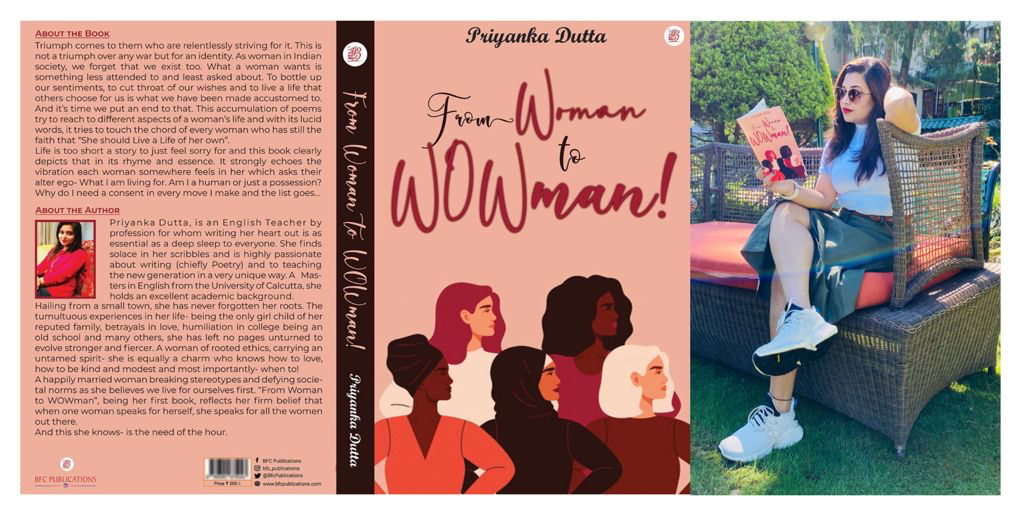 Priyanka Dutta launched her debut poetry book “From Woman to WOWman”
