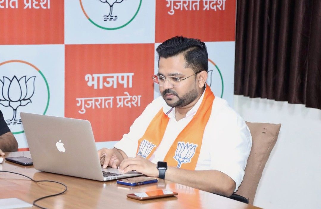 Youth leader Dr.Vishal Thalotiya Appointed as State IT Incharge. BJP Gujarat (SCM)