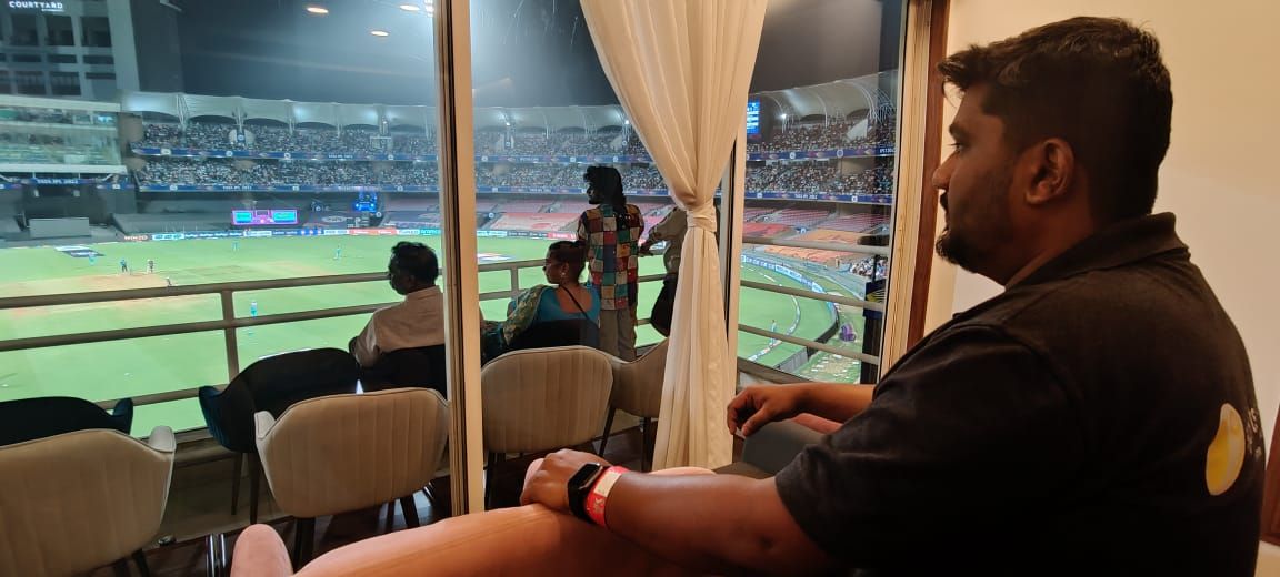 Imran Shaikh - Founder of Albatross Media, Found Enjoying KKR vs LSG Match at DY Patil Stadium, IPL 2022, Match 66