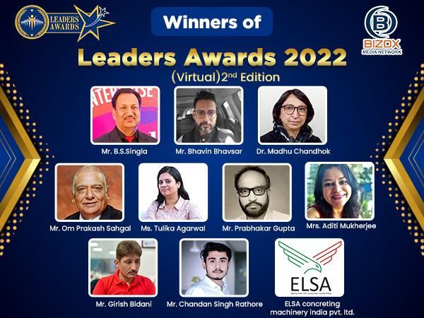 Bizox Media Network organised ‘Leaders Awards 2022’ - Virtual, felicitated Top Companies &amp; Individuals