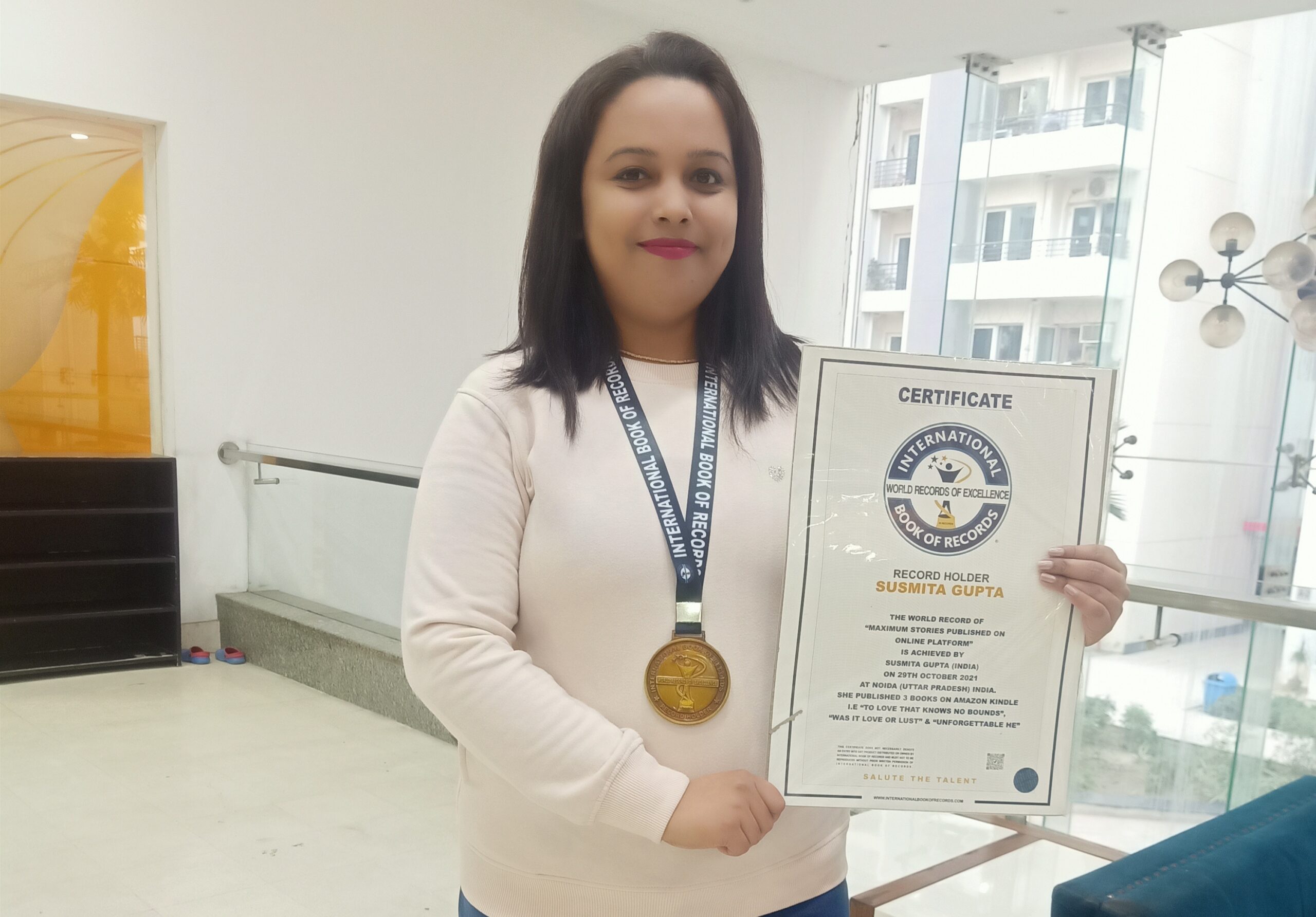 Best Selling Author Susmita Gupta sets a world record for writing and publishing maximum books on an Online Platform
