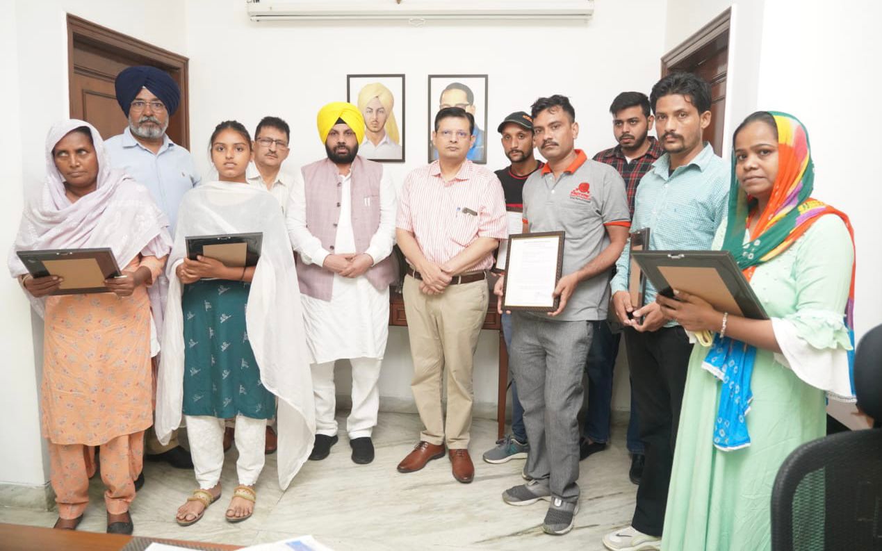 Appointment letters on compassionate ground handed over to seven candidates in public works department