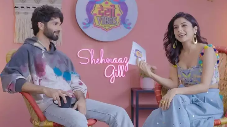 When Shehnaaz Kaur Gill Meets Kabir Singh Aka Shahid Kapoor in Desi Vibes, See Pictures!