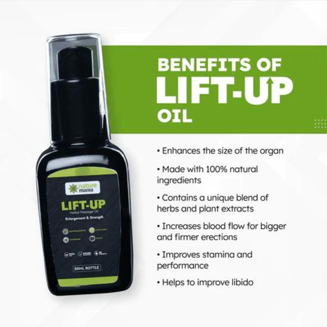 LIFT-UP OIL: ELEVATED YOU INTIMATE EXPERIENCE NATURALLY WITH NATURE MANIA