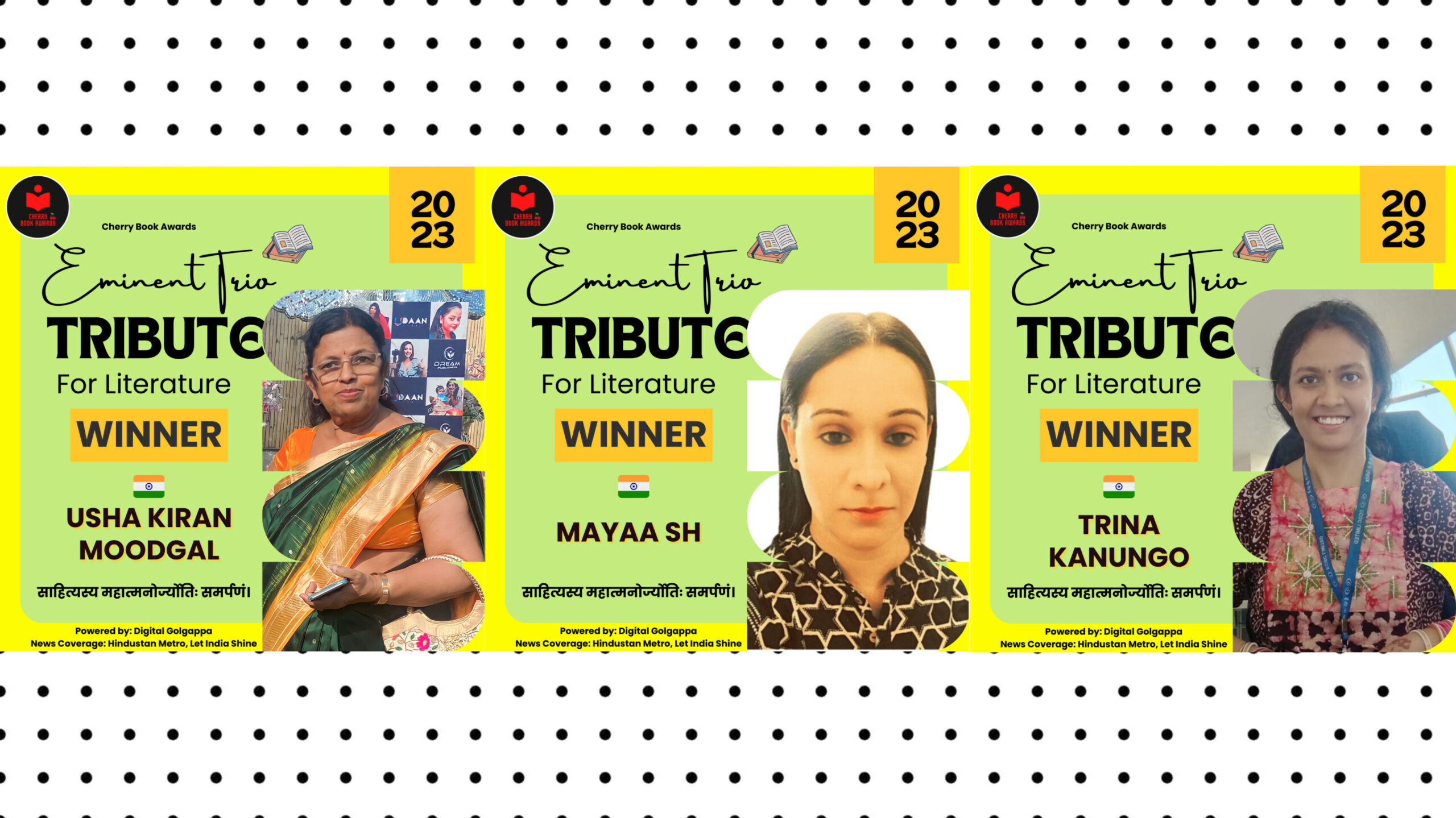 Meet the winners of Eminent Trio Tribute For Literature 2023
