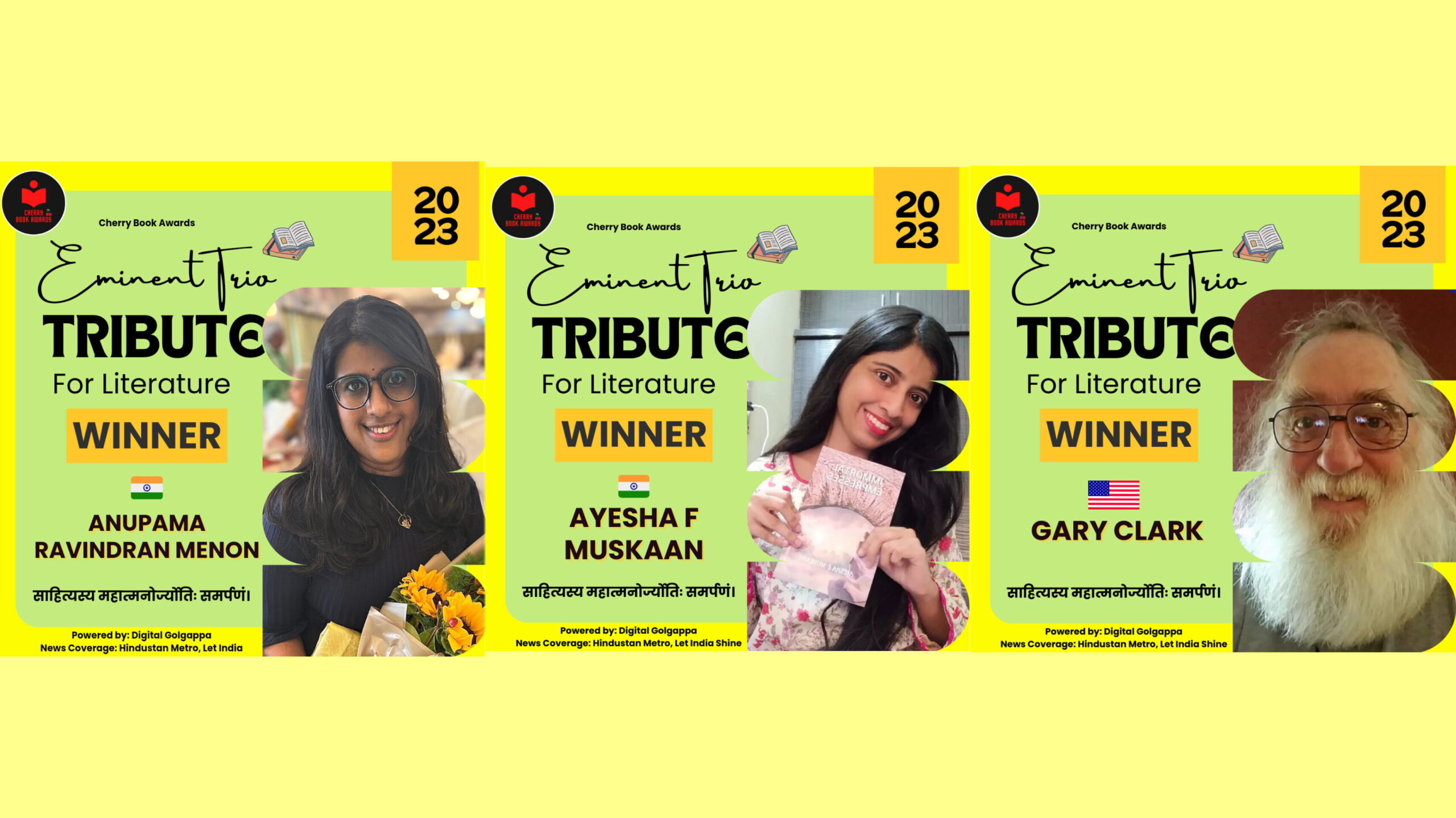 Meet the winners of Eminent Trio Tribute For Literature 2023