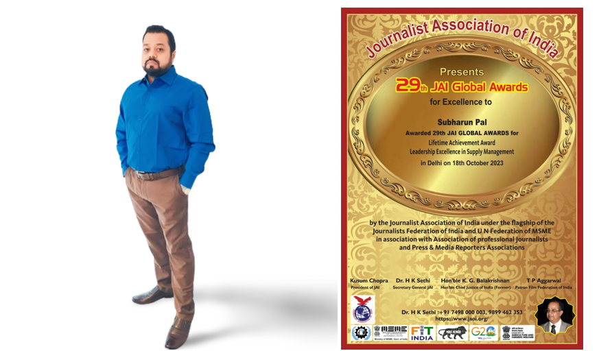 Visionary Leader Subharun Pal Distinguished with the Prestigious 29th JAI Global Lifetime Achievement Award