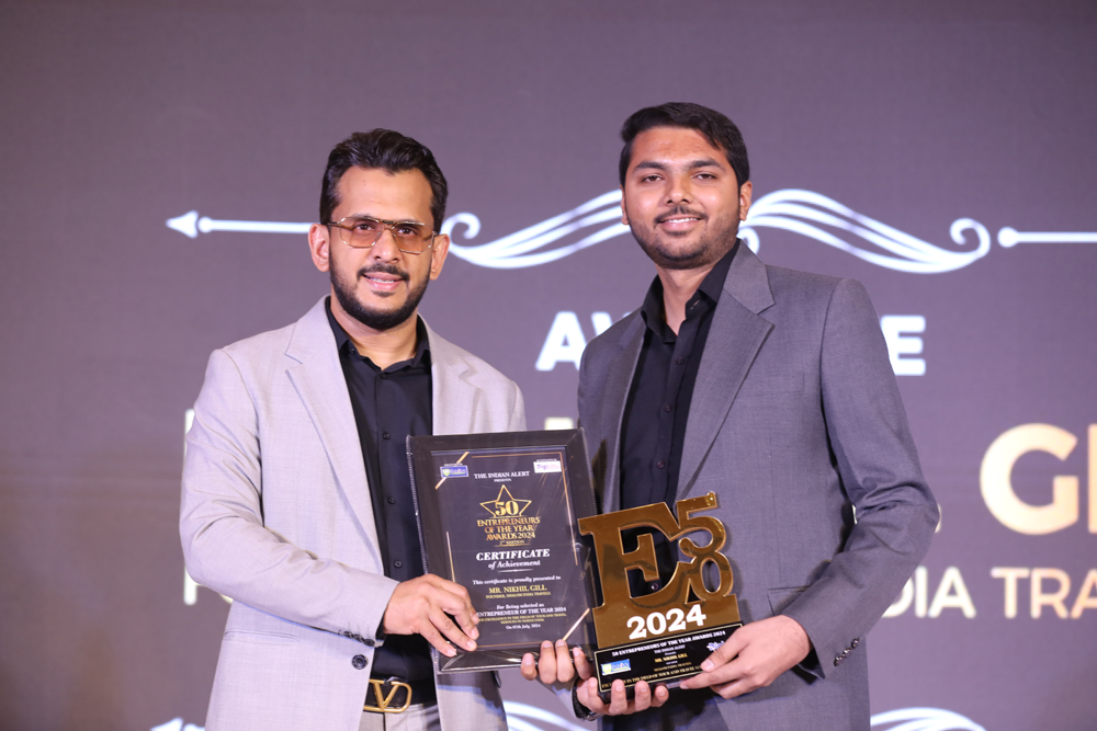 Nikhil Gill - Founder of Shalom India Travels, Honored as One of India's Top 50 Entrepreneurs