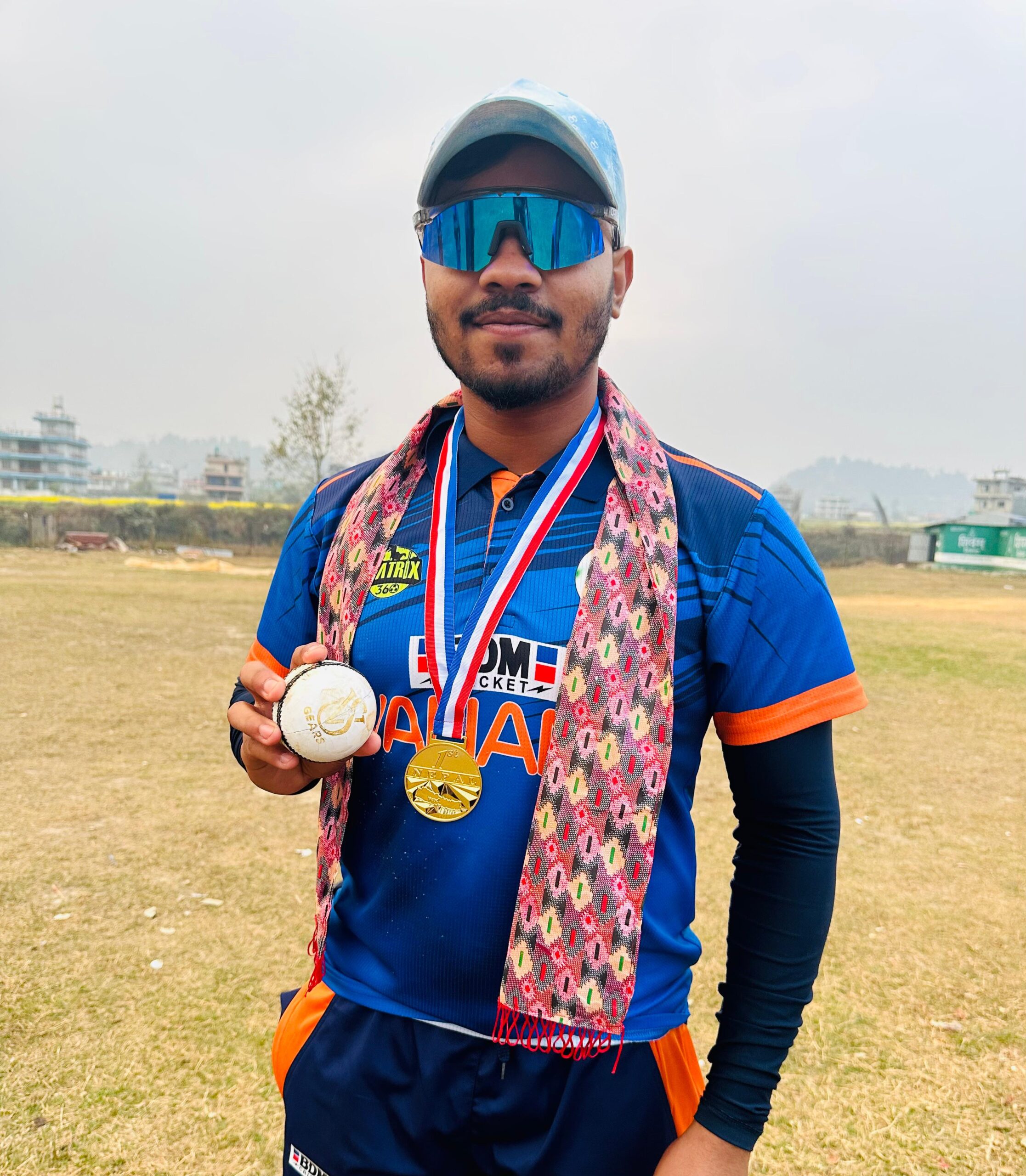 Valiant Cricket Team Cricketer Yuvraj Vasava hit a big six. The moments went viral in the cricket world