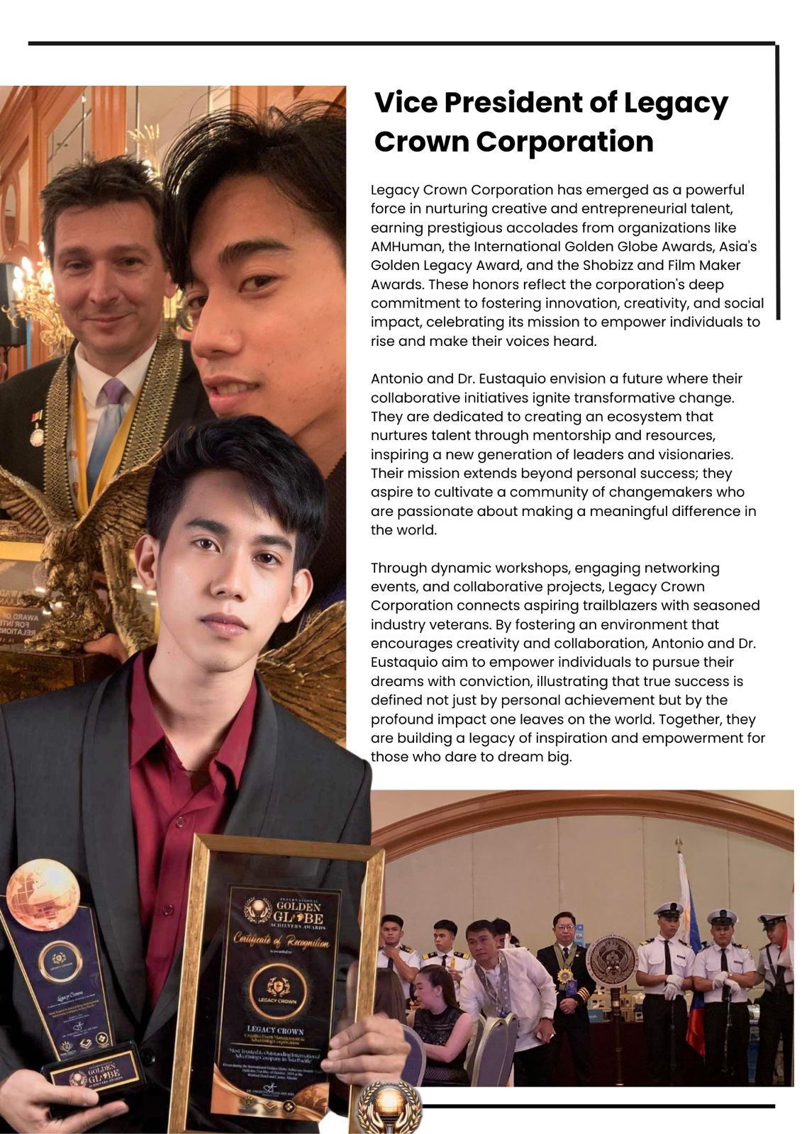 Vice President of Legacy Crown's editorial journey