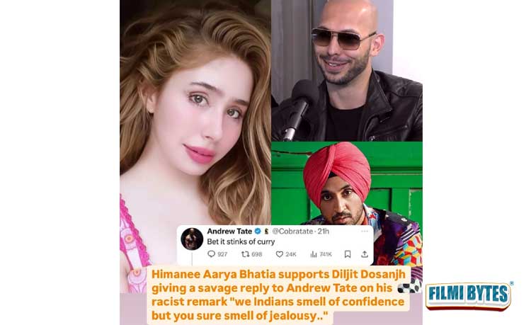 Himanee Aarya Bhatia Backs Diljit Dosanjh, Slams Andrew Tate for Racist Comment Against the Singer