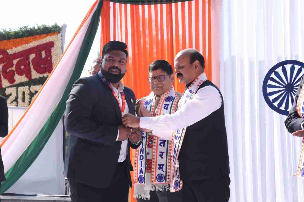 Sudhir Saxena Honoured on Republic Day for Winning Bronze at Asian Kickboxing Championships