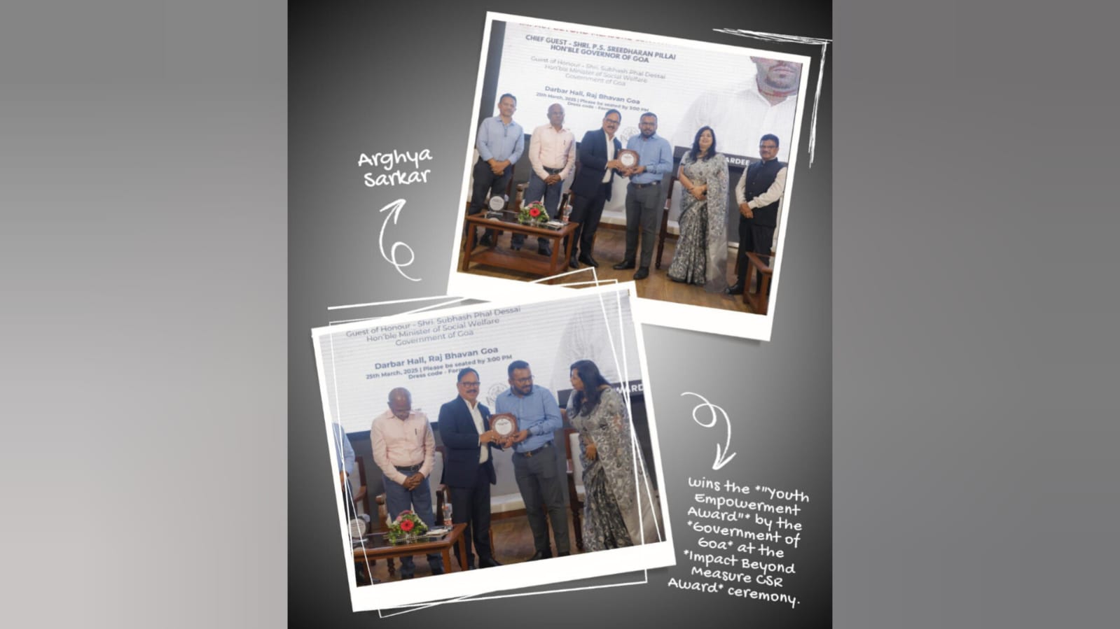 Recruitment Mantra Founder Arghya Sarkar Receives 'Impact Beyond Measure CSR Award' from Government of Goa