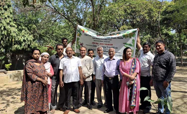 Fruit Tree Plantation Drive on Vasant Utsav by BC Mathur Charitable Trust in Noida