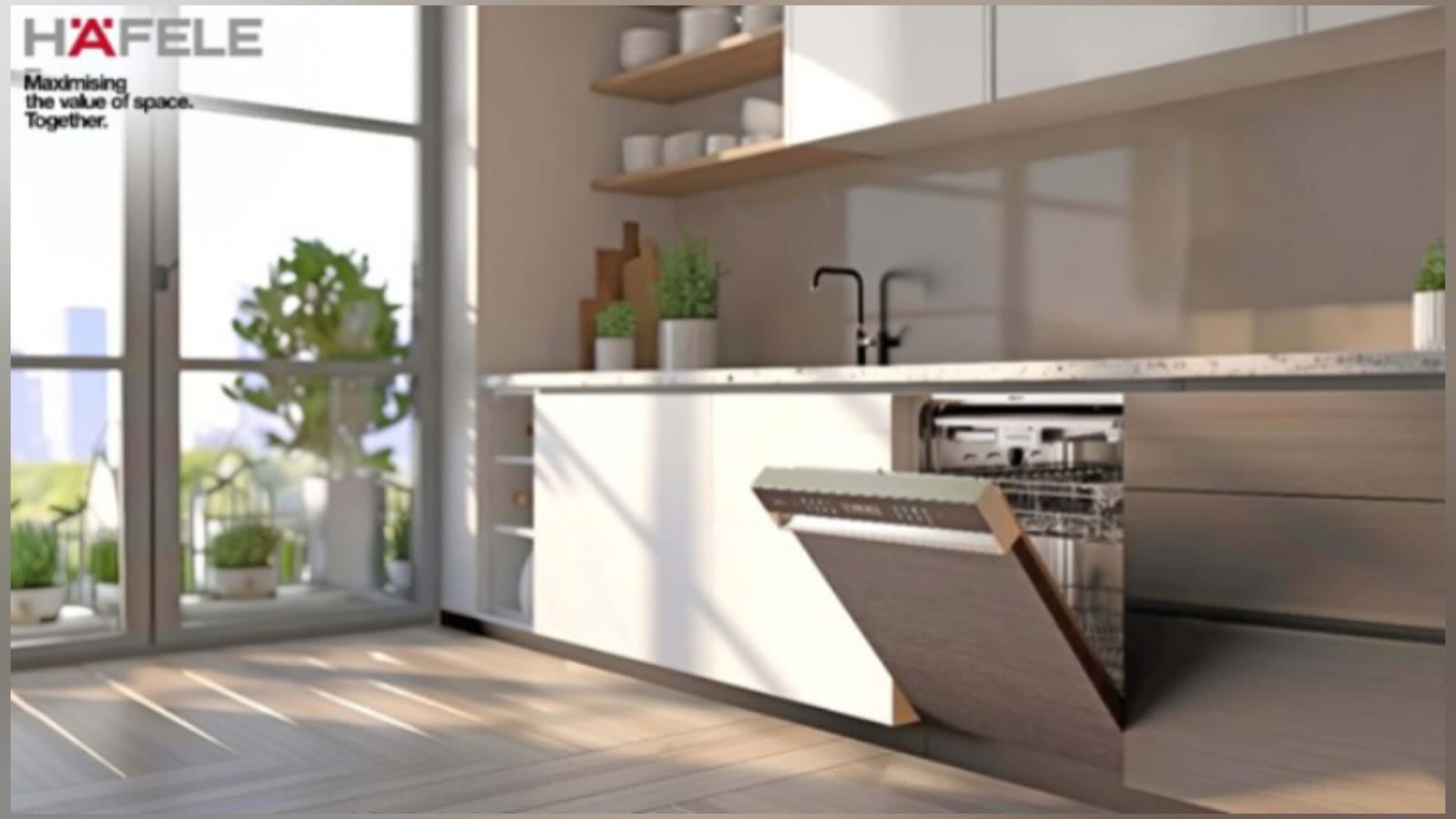 Hafele’s Valeriya Dishwasher with UV Disinfection