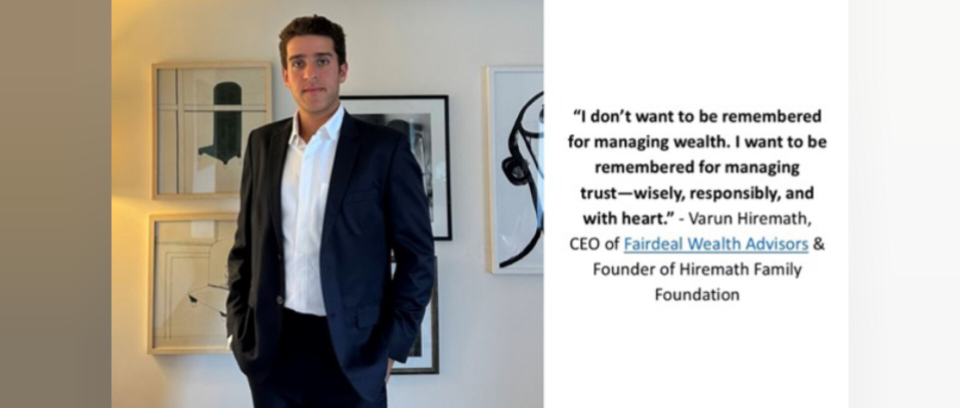 The Man Behind the Mission: Varun Hiremath’s Journey from Analyst to Purpose-Driven Wealth Mentor