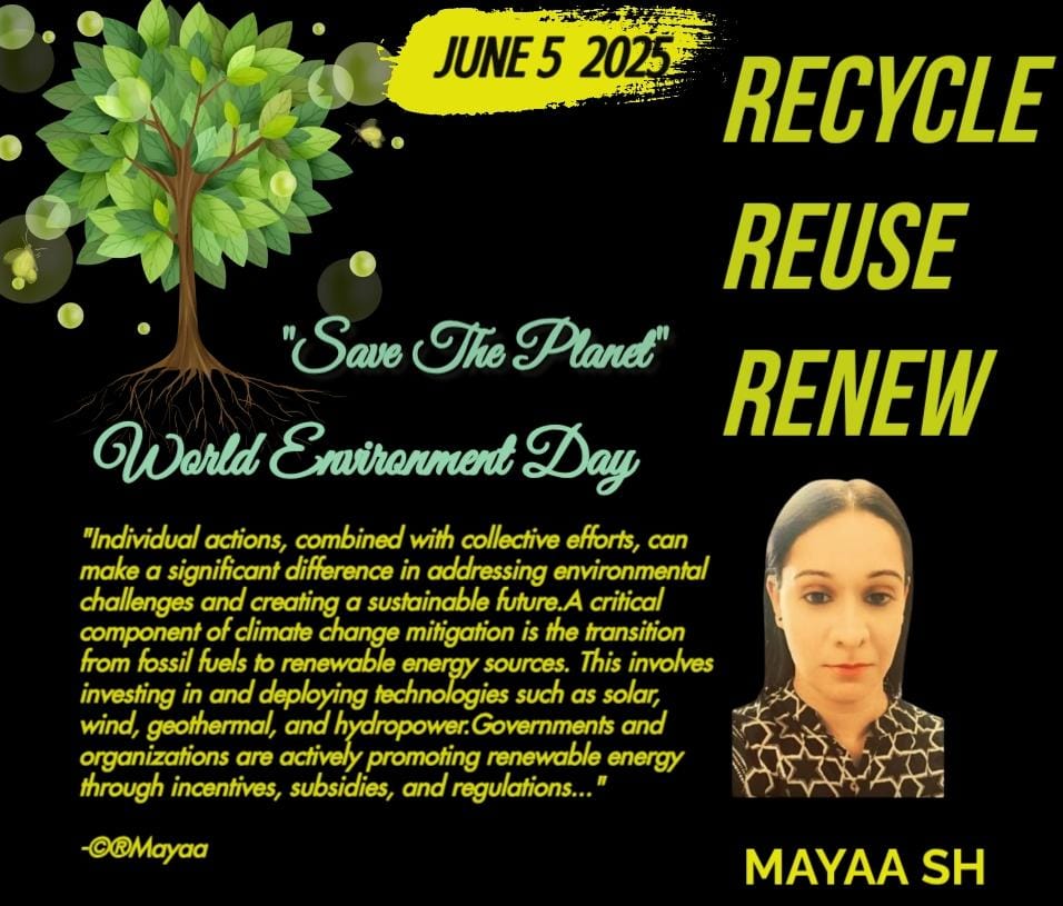 World Environment Day |Mayaa SH's Letter To The Citizens …