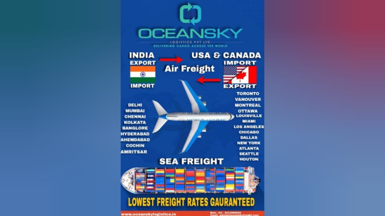 LOWEST SHIPPING RATES FROM INDIA TO USA AND WORLD WIDE