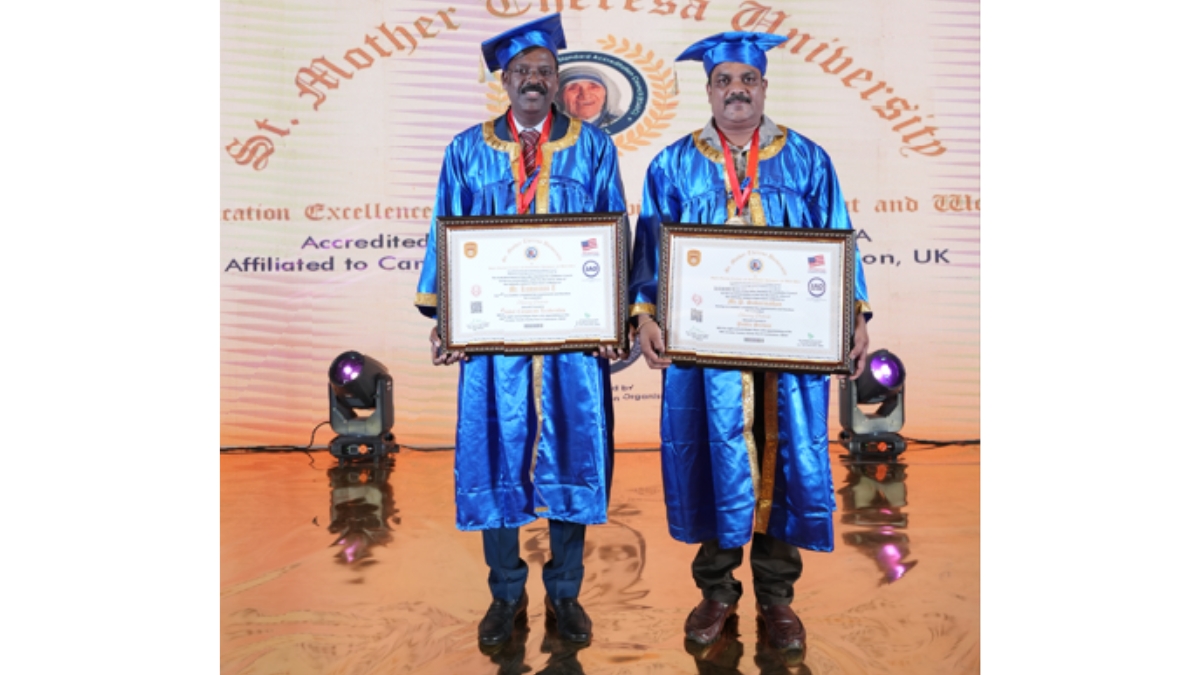 L&amp;T VP Kumarasen and Sub-Inspector Sabarinathan Receive International Honorary Doctorates via Indian Media Works Initiative