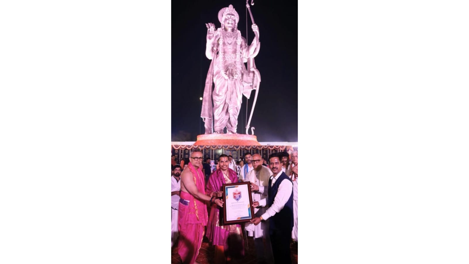 Tallest statue of Lord Ram in the world entered in Winners Book of World Records