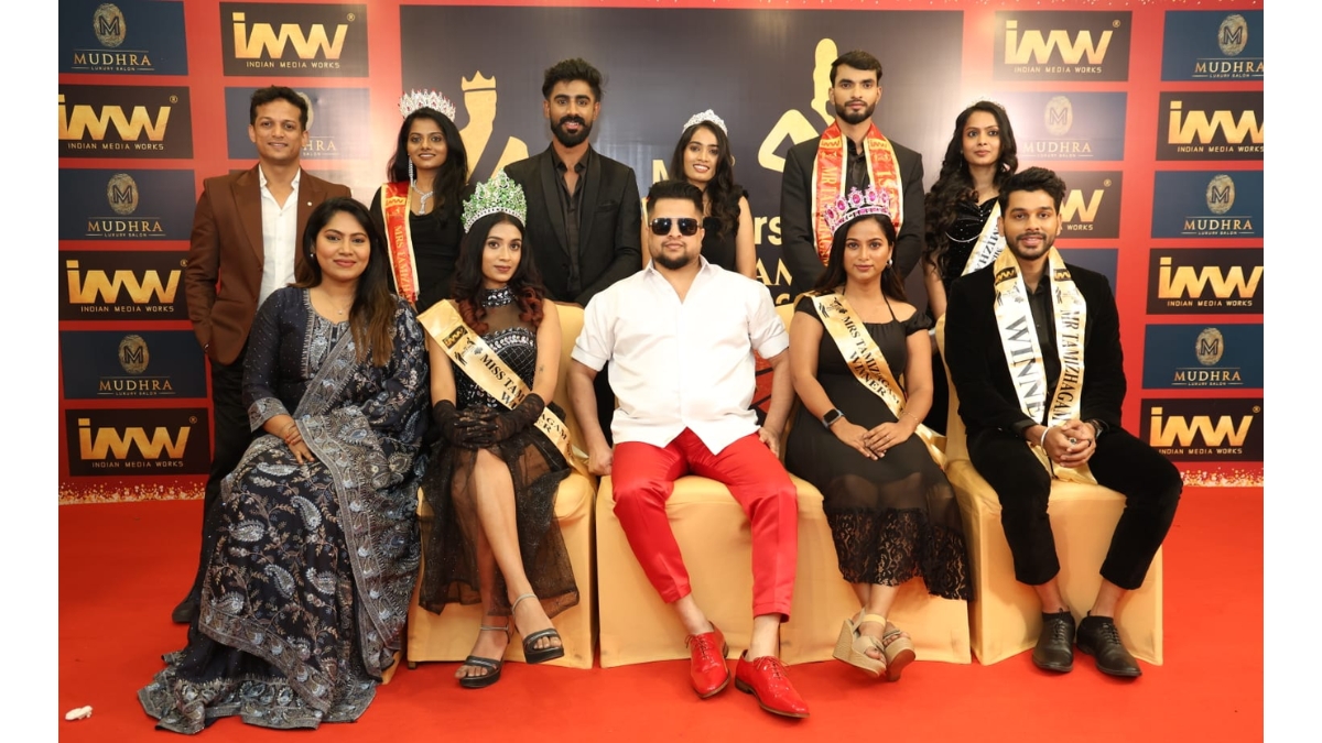 IMW Mr, Miss &amp; Mrs Tamizhagam 2025 Crowns Jeeva, Malavika &amp; Divya in Chennai