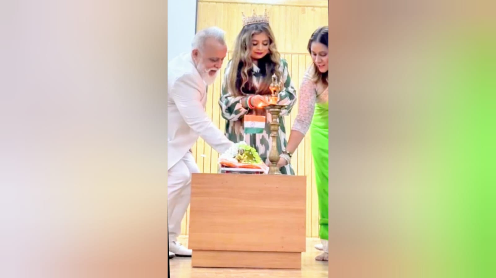 Rise of Sunrise Splendid Beauty Queen Ms Haryana Pooja Nangia while Showing Legacy of Her Rooted Indian Values to the Entire World