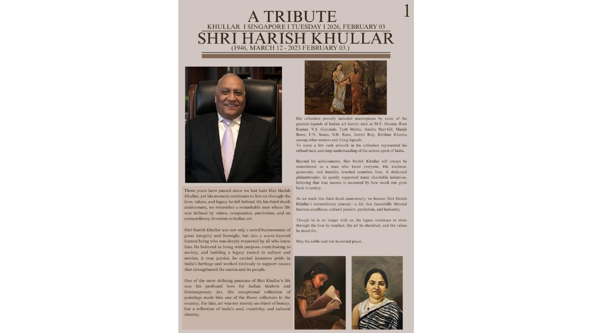 A Grand Tribute to Late Shri Harish Khullar (1946–2023) Celebrating a Life of Artistic Vision, Cultural Stewardship &amp; Compassion