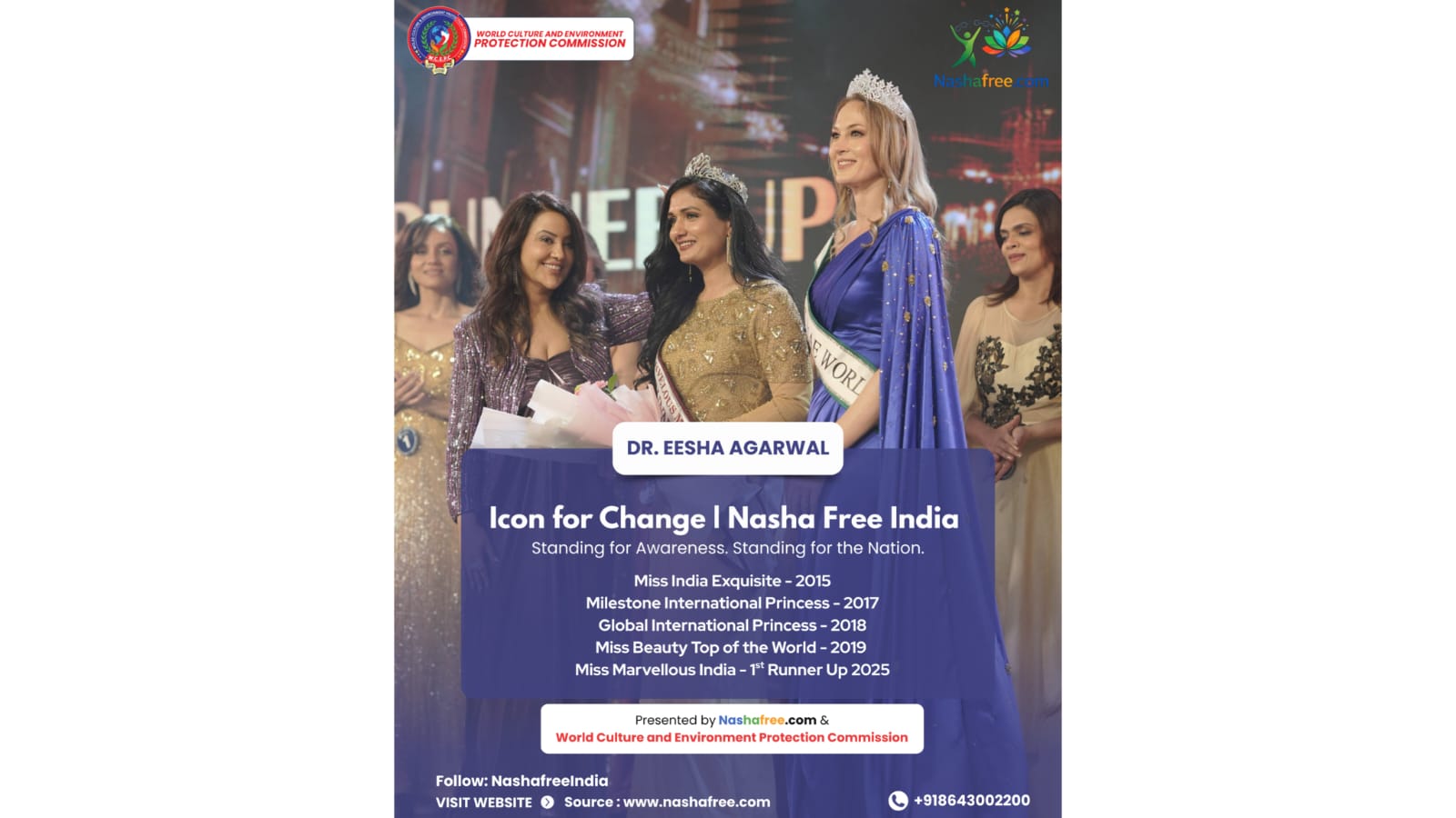 Dr. Eesha Agarwal Joins Hands with Nasha Free India as “Icon for Change”