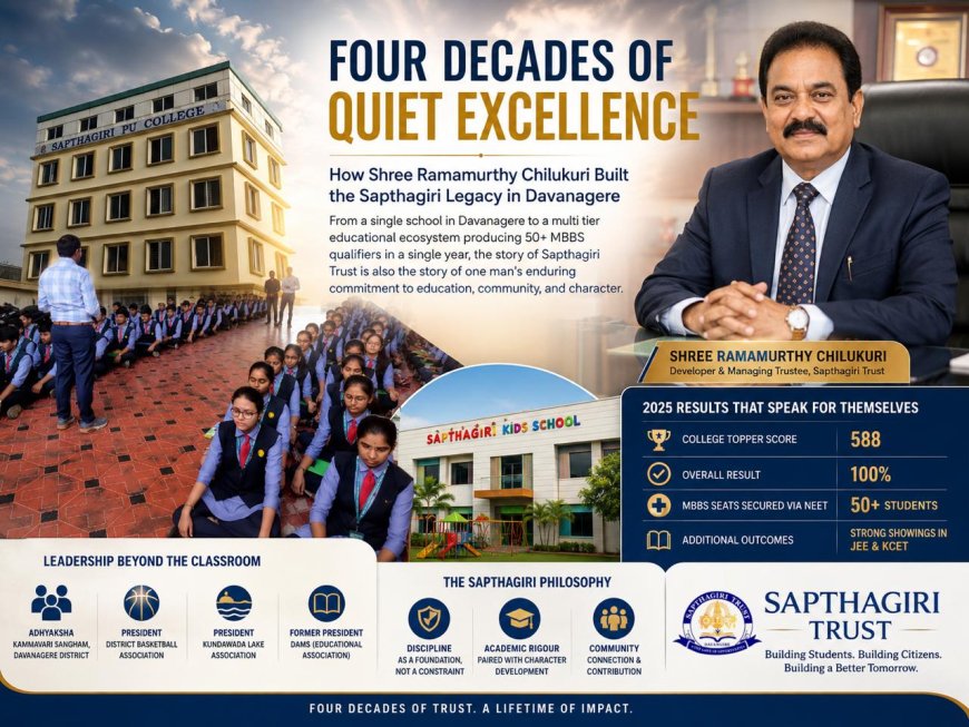 Four Decades of Quiet Excellence: How Shree Ramamurthy Chilukuri Built the Sapthagiri Legacy in Davanagere