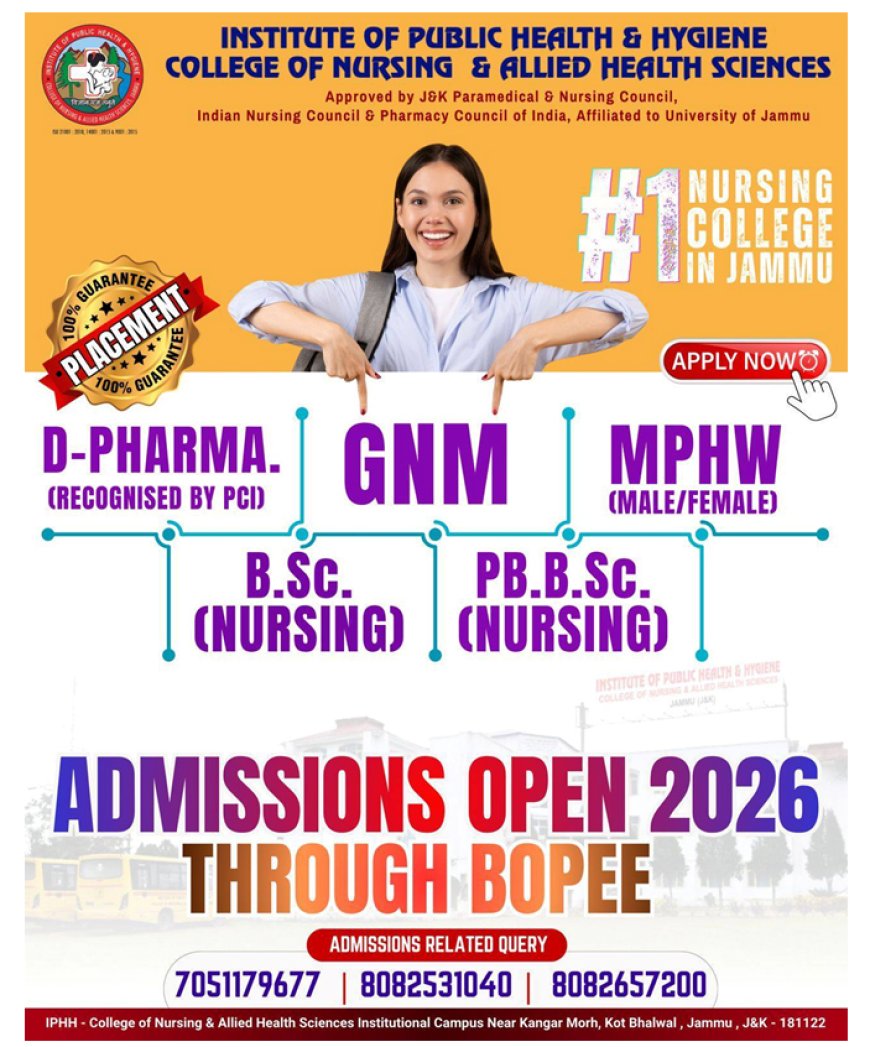 Why IPHH College of Nursing is Emerging as the Top Nursing College in Jammu