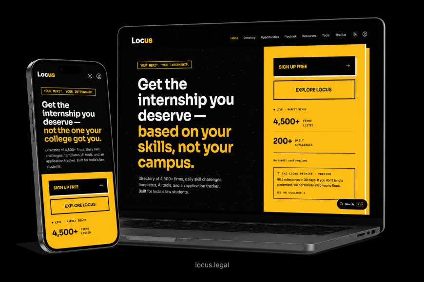 Locus.Legal Is Live — And It Might Be The Tool Indian Law Students Have Been Waiting For