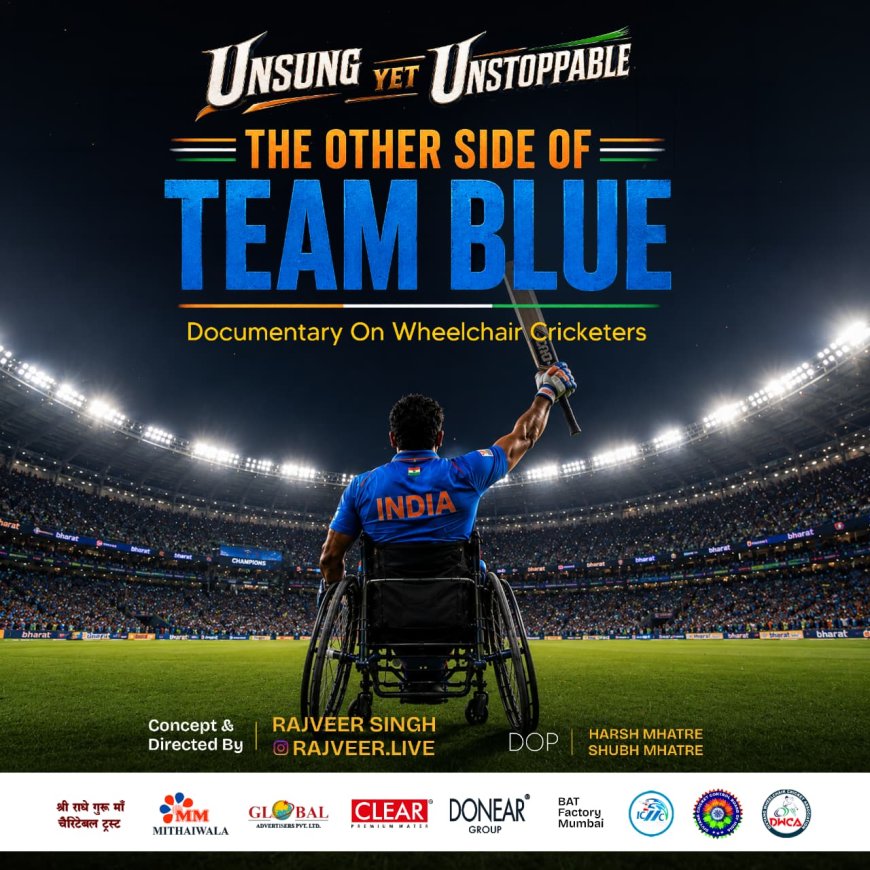 Rajveer Singh wraps Filming of ‘The Other Side of Team Blue’ highlights Wheelchair Cricket.
