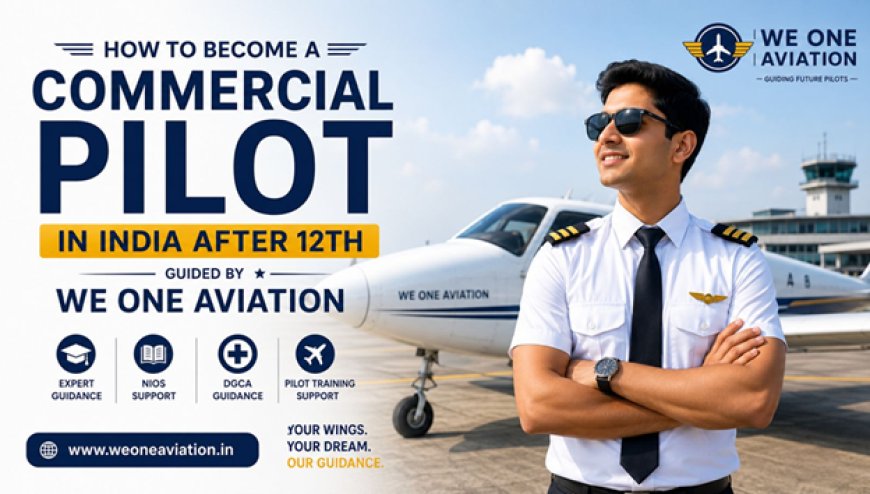 How to Become a Commercial Pilot in India After 12th – Complete Guide by We One Aviation