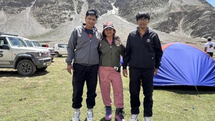 Father, Mother with 15 yrs old Son from Jabalpur, Conquer 20,000+ feet Mount Yunam Expedition at Himalayas