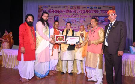 Jaipur Astrologer Rakesh Joshi Wins Two Honours From Vedantaram International Astrology Foundation for Relationship and Family Counselling Work