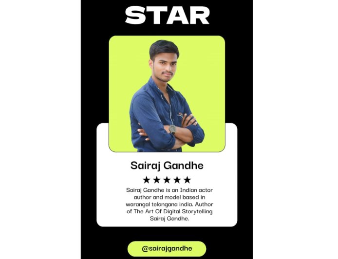 Sairaj Gandhe: The Warangal-Born Actor, Author, and Model Building a Multi-Disciplinary Creative Career