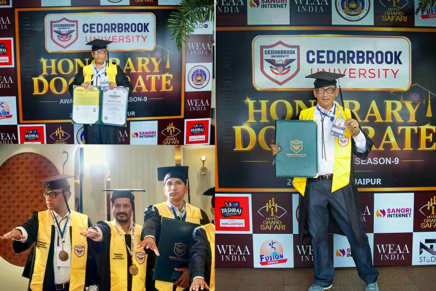 Kargil Vijay Diwas Witnesses Global Honour: Anshul Sharma Conferred Honorary PhD by U.S. University