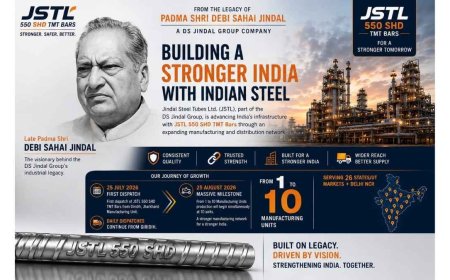 From Padma Shri Debi Sahai Jindal’s Legacy to 10 Manufacturing Units: JSTL 550 SHD Enters a New Chapter in Indian Steel