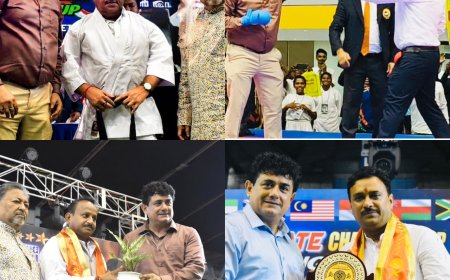 BJP Bengal Chief Samik Bhattacharya Conferred Honorary Black Belt by Hanshi Premjit Sen and Tournament Chairman Mr. Umashankar Ghosh Dastidar