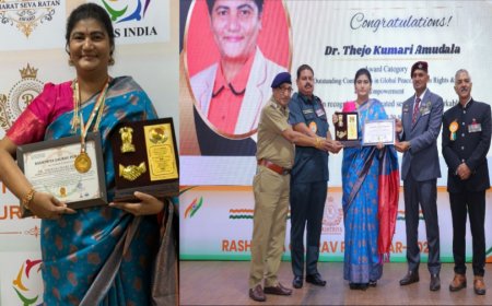 Dr. Thejo Kumari Amudala Honoured at Rashtriya Gourav Awards 2026