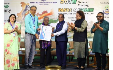 Infinity Group CMD Ravindra Chamaria awarded at PRSI Kolkata’s 56th AGM