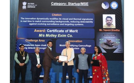 Motley Exim Co., Camouflage Net Manufacturer Earns DRDO Certificate of Merit for Advanced Metamaterials-Based Mobile Camouflage System