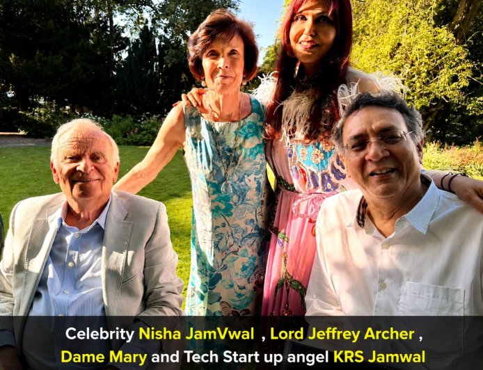Nisha JamVwal At Jeffrey Archers star studded wedding Anniversary
