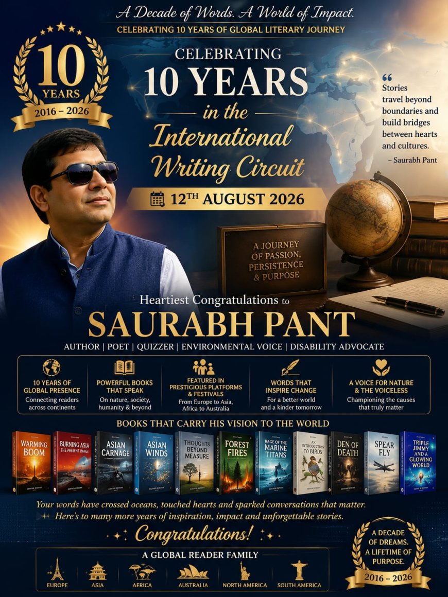 Global footprints of Visually impaired Author Saurabh Pant