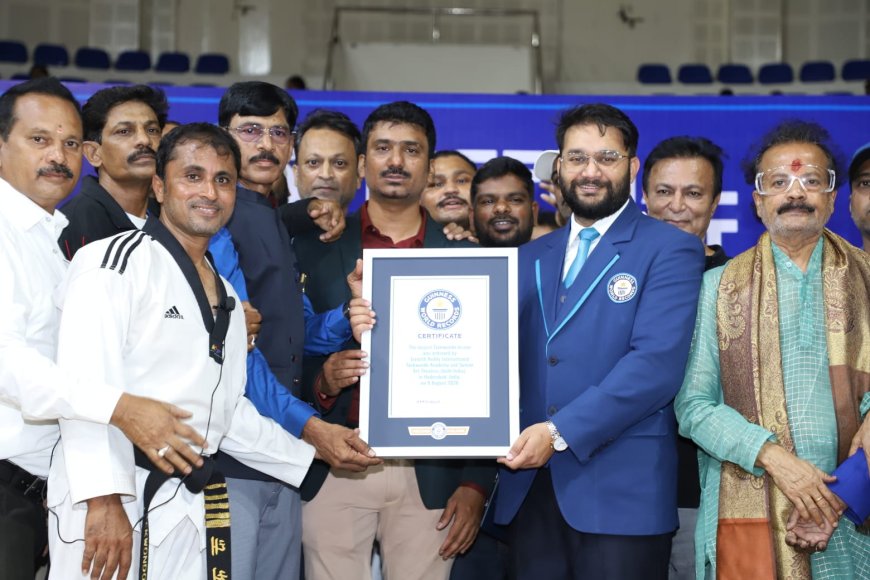 Jayanth Reddy International Taekwondo Academy and Suman Art Theatres Enter Guinness World Records with Historic Taekwondo Performance