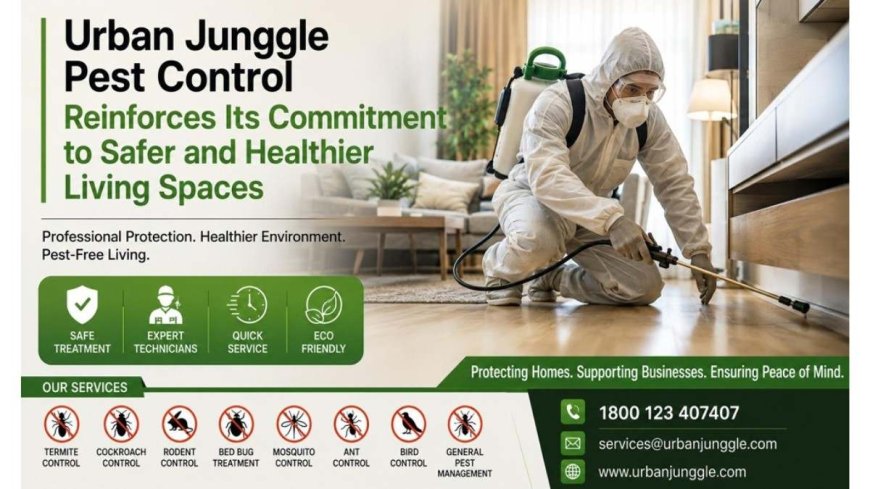 Urban Junggle Pest Control Reinforces Its Commitment to Safer and Healthier Living Spaces