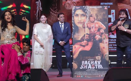 Hindi movie ‘Raghav Shastri’s First Look of Unveils in Kolkata’s Bollywood night, Chitrangada Singh, Sapna Choudhary and artists from 'The Kapil Sharma Show' were present.