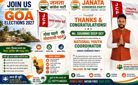Soummodeep Dey Appointed National Coordinator of Janata Congress Party, Set to Lead Youth Mobilisation Drive
