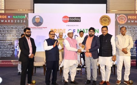 IIFSE group ( Institute of industrial fire & safety Engineering ) Director Srinu Mahanti Receives Asia Pride Award 2026 from Rajasthan Governor Haribhau Kisanrao Bagde