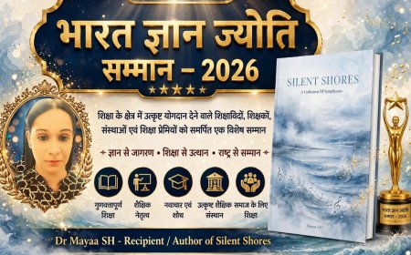 Another National : Mayaa SH Wins "Bharat Gyaan Jyoti Samman 2026",  Inks Her New Book " Silent Shores"...